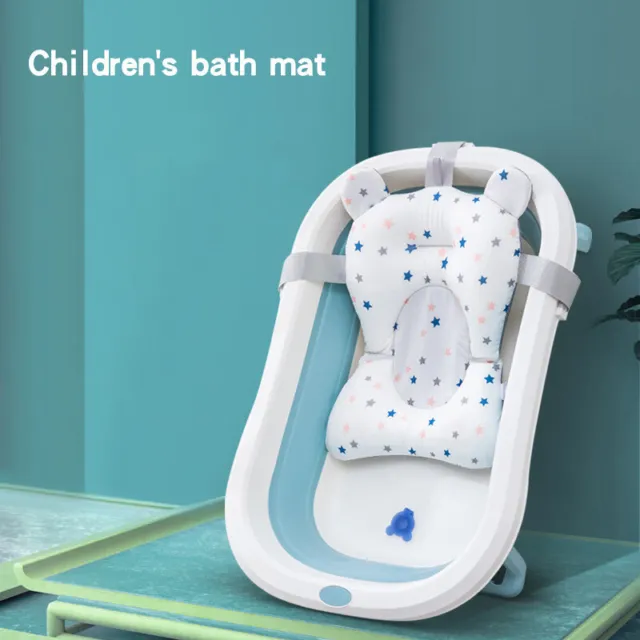 Baby Bath Seat Support Mat Foldable Baby Bath Tub Pad Soft Comfort Body Cushion