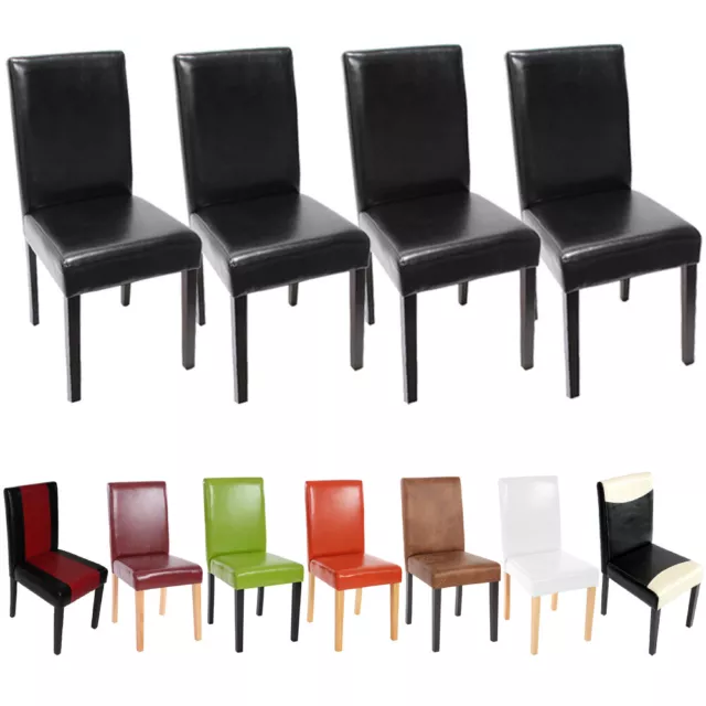 Set 4x sedie Littau ecopelle sala da pranzo 56x43x90cm colore a scelta