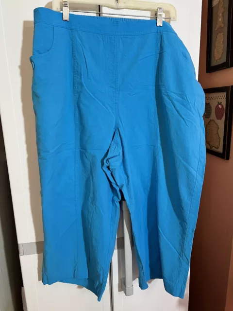 ALFRED DUNNER BLUE Crop Pants Size 24W $1.99 - PicClick