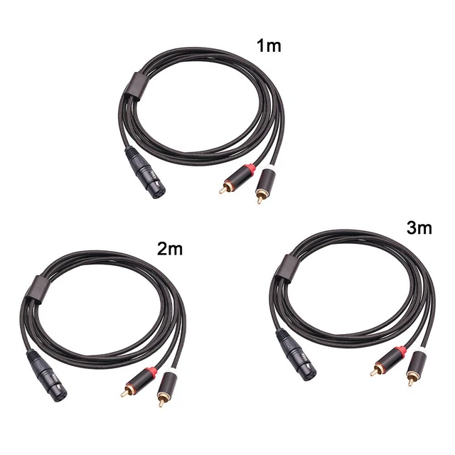Reliable RCA to XLR 3 Pin Male/Female Adapter Cable Enhanced Sound Transmission