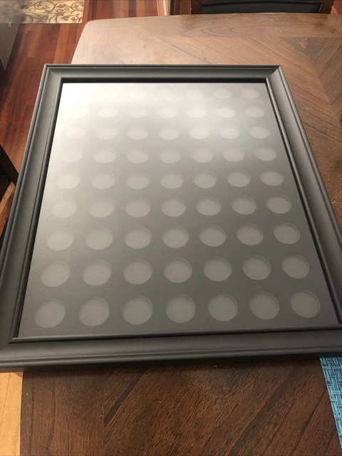 Casino Chip And Slot Token Black Velvet Display Frame Holds 63