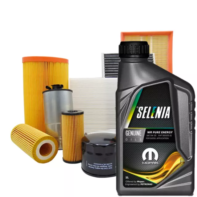 Kit tagliando olio SELENIA WR 5W30 5LT +4 FILTRI FIAT BRAVO II 1.9 MULTIJET