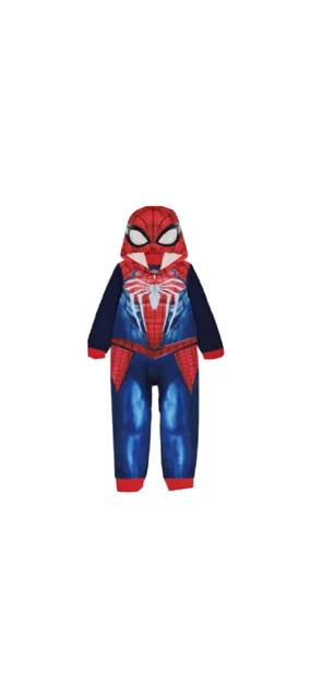 NEW Marvel Spider-Man Kids' Hooded Non Footed Blanket Sleeper Size 6