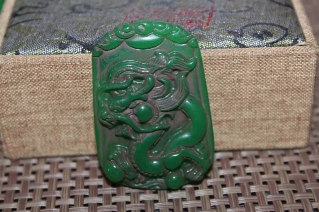 Chinese master hand-carved jade pendant