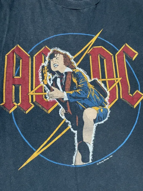 AC/DC Back in Black tour shirt original 1980 Vintage Monsters Of Rock Donington
