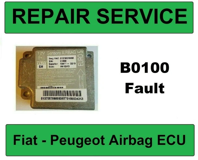 FIAT DUCATO 01370978080 01375110080 Airbag Ecu Repair Service B0100