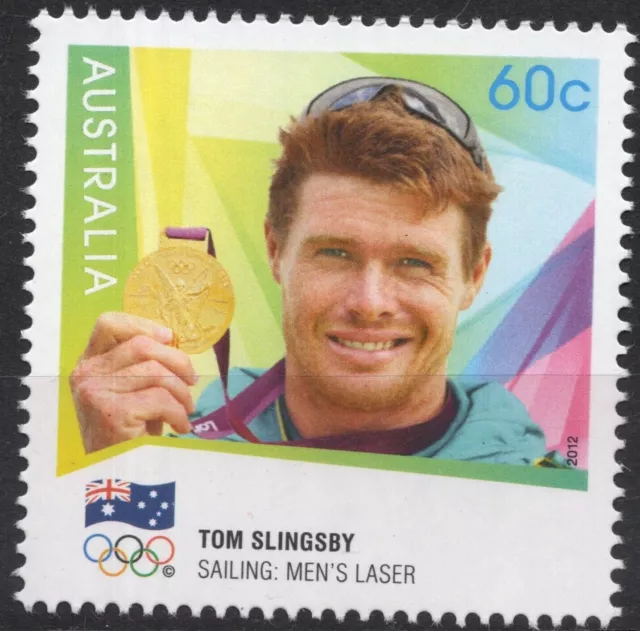 2012 Australia Olympic Winner - TOM SLINGSBY SAILING MEN'S LASER MNH stamp
