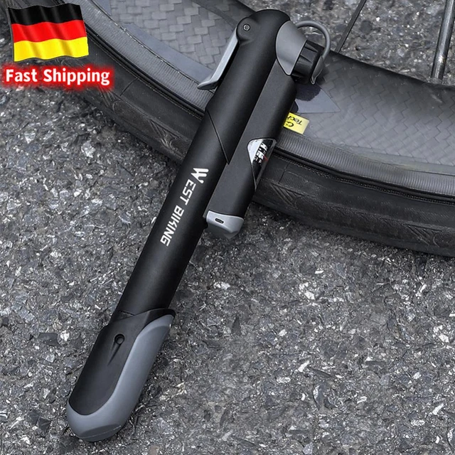 Unycos Fahrrad Fußpumpe - 160 PSI/11 Bar Mit Manometer Für Presta & Schrader Ventile