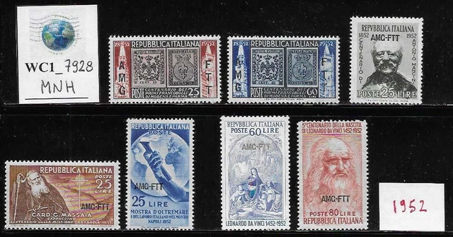 WC1_7928. TRIESTE FTT. Valuable lot of 1952 sets & stamps. MNH