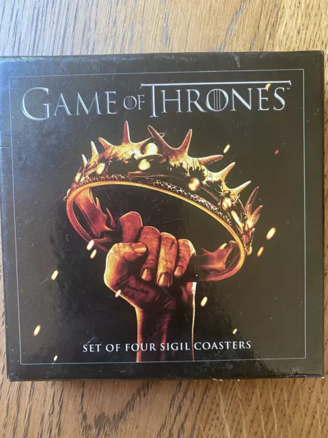 Game of Thrones House Sigil Coaster Set, Arryn Tyrell Tully Greyjoy Coasters