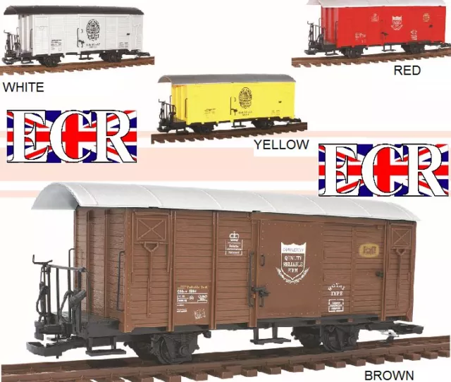 G Scale Gauge Railway Box Car Brown Cargo Boxcar Garden Rolling Stock Train