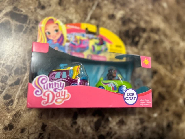 Nickelodeon Sunny Day Glam Van & Coloring Car Die Cast Vehicles, 2 Pack