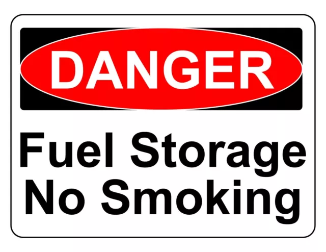 Danger Fuel Storage No Smoking Osha Decal Safety Sign Sticker 3M Usa Made