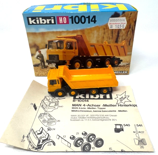 Kibri 14051 – Camion Benne MAN 4 Essieux – Kit à Assembler – Échelle 1/87 – Occasion