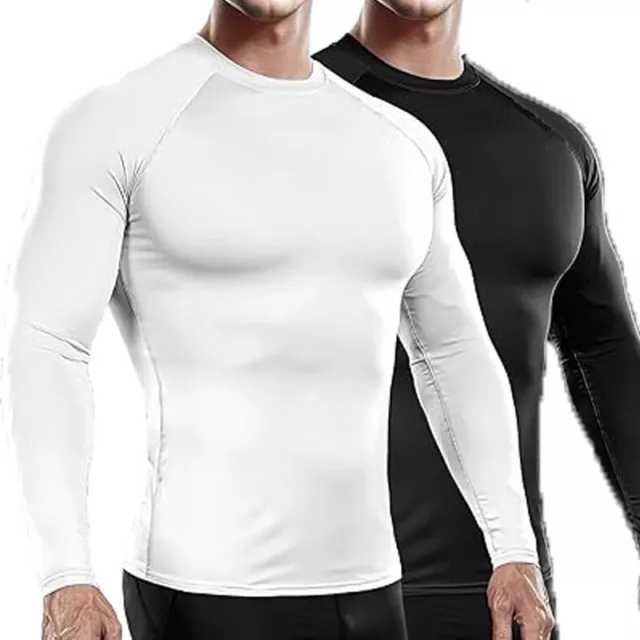 Compression Running T Shirt Men Sportswear Long Sleeve Workout Jersey Breathable