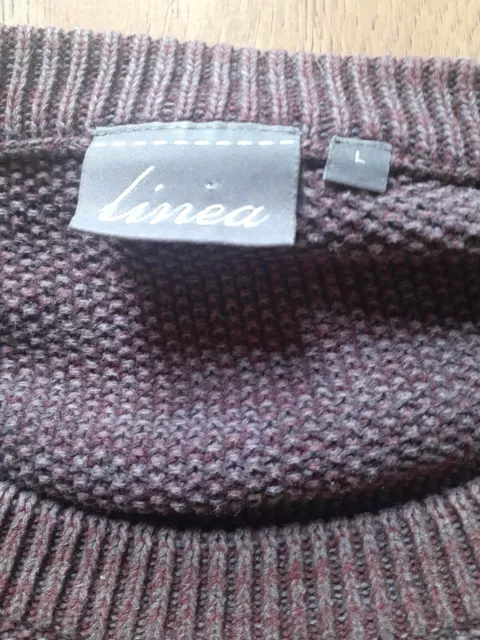 Linea Men’s 100% Cotton Regular Fit Purple Jumper Size L VGC 2