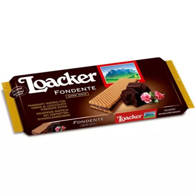 Biscotti Wafer Loacker Fondente Dark Noir Pacchetto Da 150 Gr Cioccolato Snack