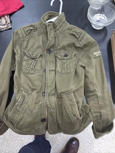 Abercrombie Kids Utility Jacket Medium Olive green