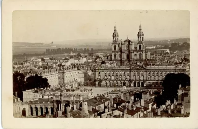 France, Nancy, L&#039;Hôtel de Ville vintage albumen print, cabinet card T