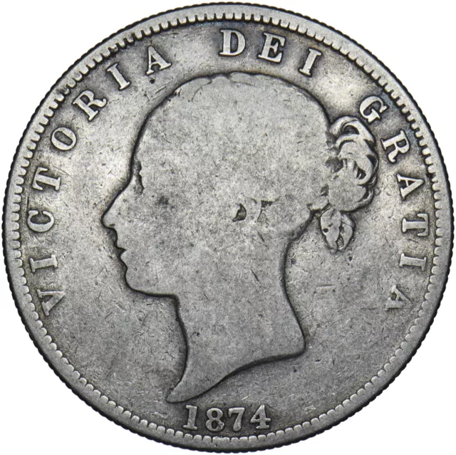 1874 Halfcrown - Victoria British Silver Coin