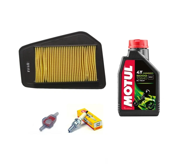 Genuine Honda CBR125R Service Kit: Air Filter, Spark Plug & Oil Screen Filter (2011-2020)