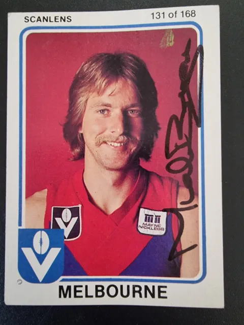 Melbourne Football Signed Card Of Michael Byrne Vfl Afl Football