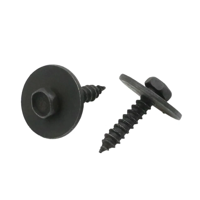 8Pz 4,2 x 22mm Acciaio Inossidabile Vite Nera per Auto Paraurti Parafango 3