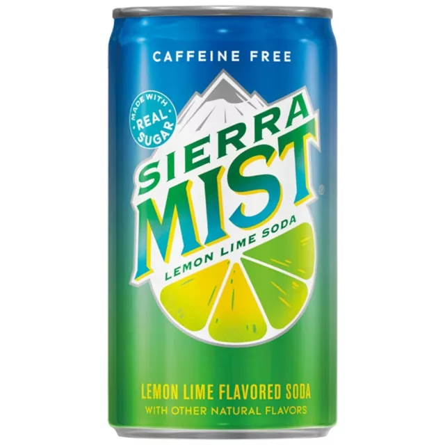 DISCONTINUED SIERRA MIST Lemon Lime Soda Soft Drink 7.5oz Can NEW