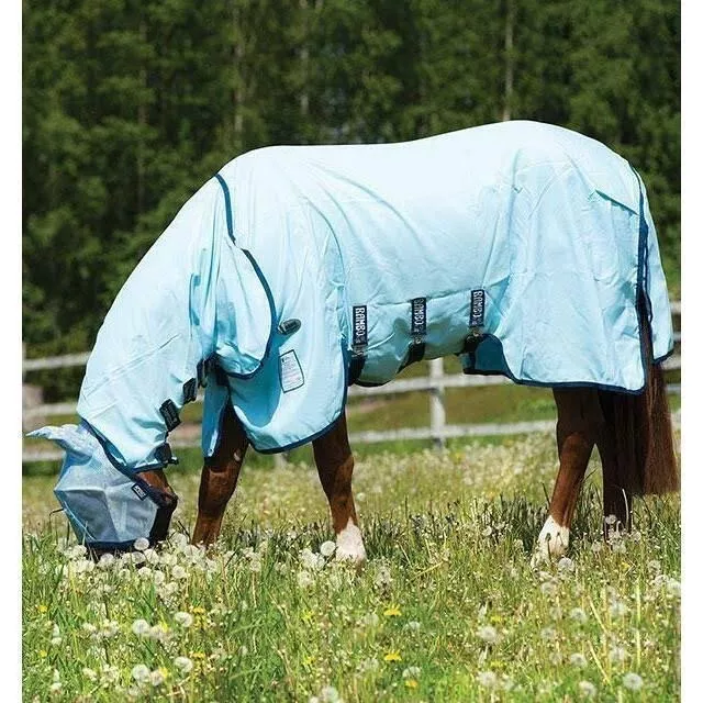 Horseware Rambo Hoody Vamoose Fly Rug 6’3” Baby Blue