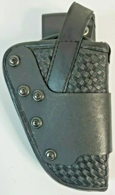 uncle mikes size 2 mirage duty holster right hand black basket weave  preowned