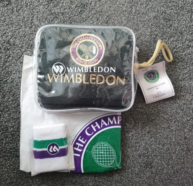 Wimbledon Tennis Official  Championship Hand Towel And Wrist Band.