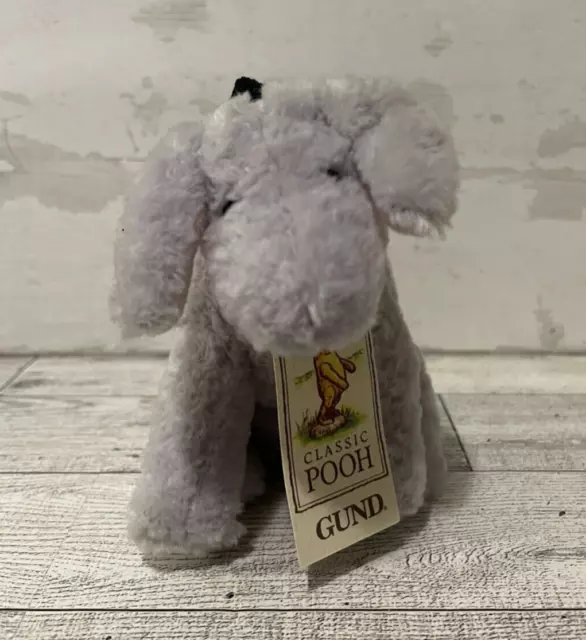 Vtg Gund Classic Pooh Eeyore Stuffed Animal 5" Plush Winnie the Pooh Disney
