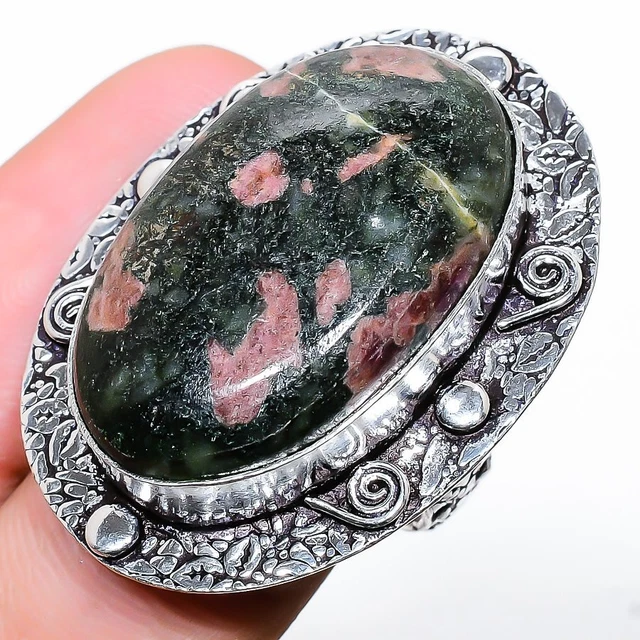 Eudialyte Gemstone Handmade 925 Sterling Silver Jewelry Ring Size 7 Easter