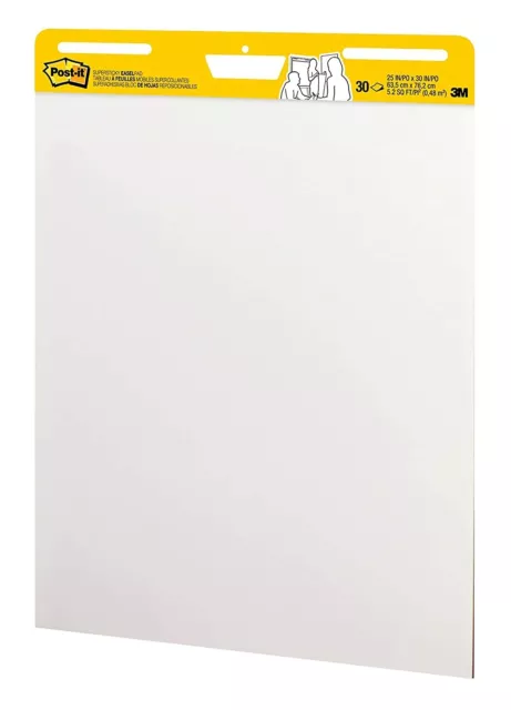 Post-it Self-Stick Easel Pads 25in x 30in White 30-Sheet Pads /Carton - Lot  of 6
