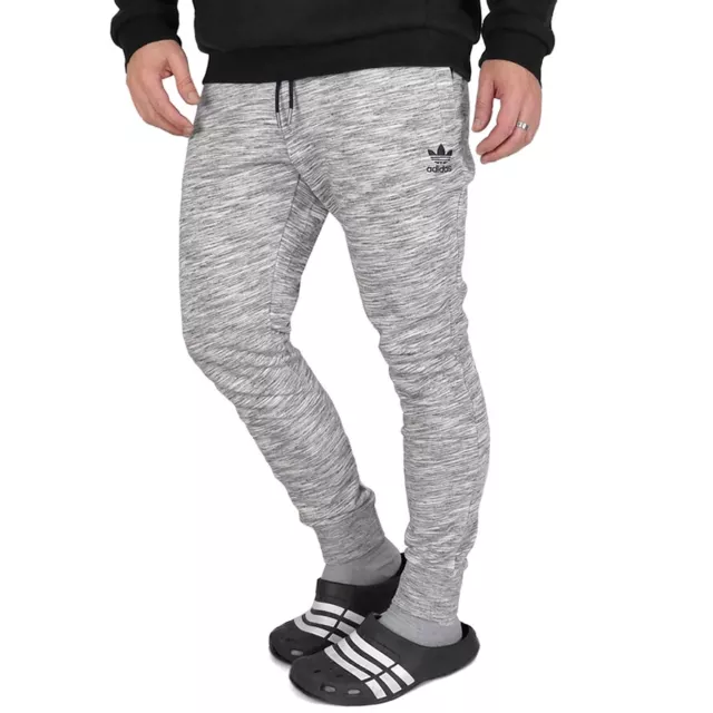 adidas Originals Herren Jogginghose Trefoil Sweat Hose Trainingshose Logo grau