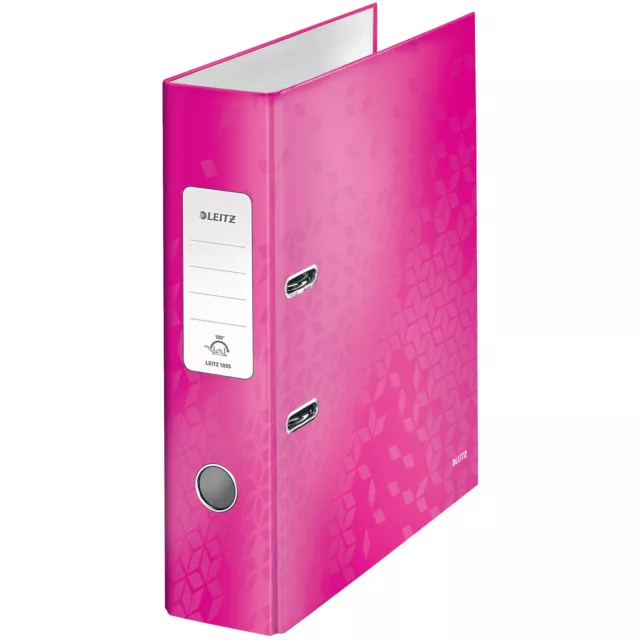 Leitz Lever Arch File 180° WOW A4 80mm pink