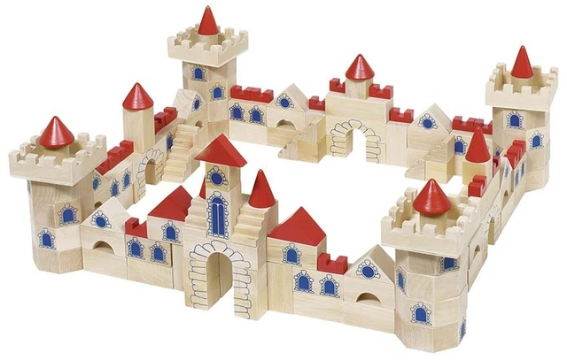 Jeu De Construction En Bois Vintage Jura Castor France - Réf. 681 - Pour 5-7 Ans - Occasion