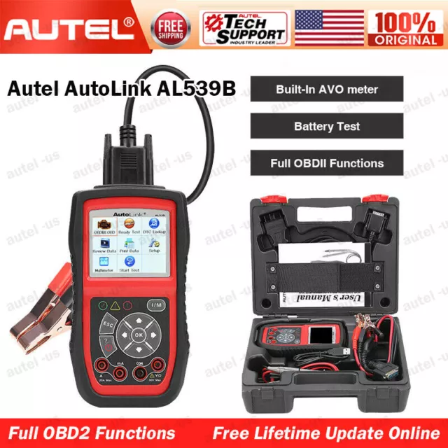 12V Battery Tester+OBD2 Function Car Diagnostic Scanner Code Reader Autel AL539B