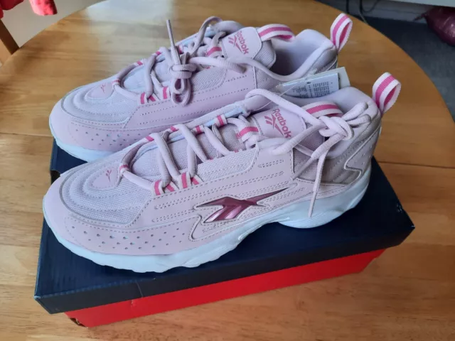 REEBOK WOMEN DMX Series 2200 Trainers Pink White Uk Size 5.5