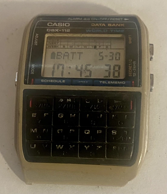 casio databank watch Mens Runs 642 DBX-112