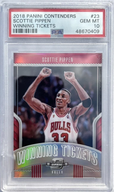 Scottie Pippen 2018 Panini Contenders Optic Winning Tickets #23 Prizm PSA 10