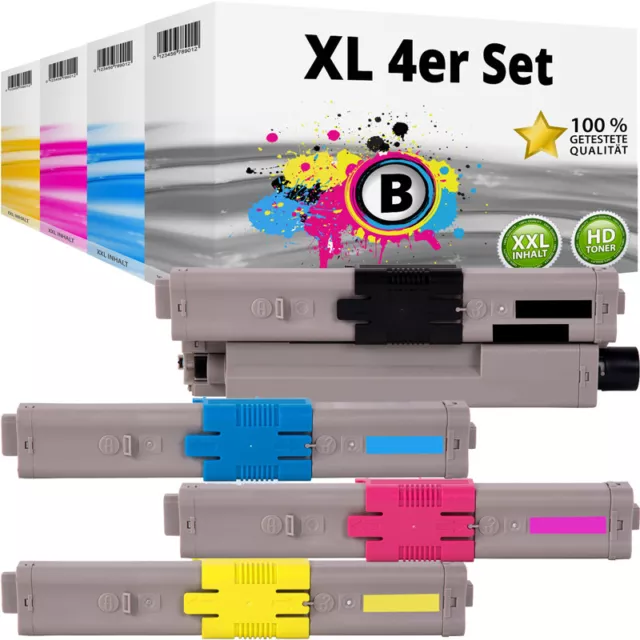 Lot de 4x XXL cartouche toner pour OKI C532DN C542DN MC563DN MC573DN Compatible