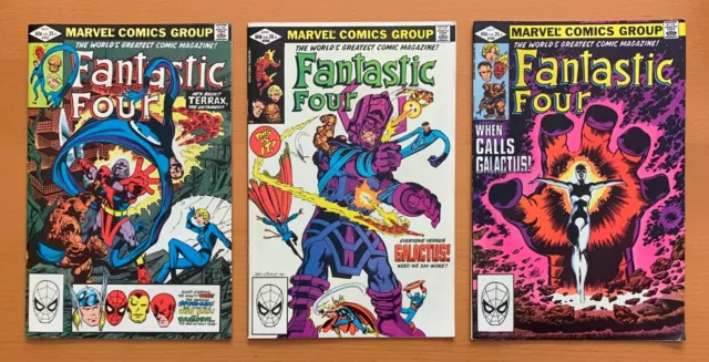 Fantastic Four 242, 243 & 244 KEY 1st Appearance Nova (Marvel 1982) VF+/- comics