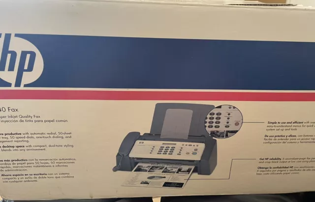 HP 640 Fax Plain Paper Inkjet Quality Fax Machine CB782A - NEW IN OPEN BOX