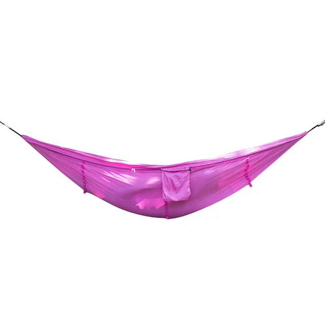 Outdoor Camping Net Nylon Hammock Hanging Bed Sleeping Swing(Pink)-173368.03 FS2