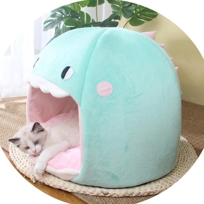 Vikenner Pet Nest lovely Strawberry morbido peluche cucciolo di cane gatto letto antiscivolo casa calda cave pieghevole sacco nanna per piccoli cani e gatti 24*24*26 cm rosso 