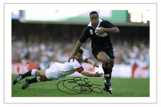 Jonah Lomu New Zealand All Blacks Rugby Signed Autograph Photo Print