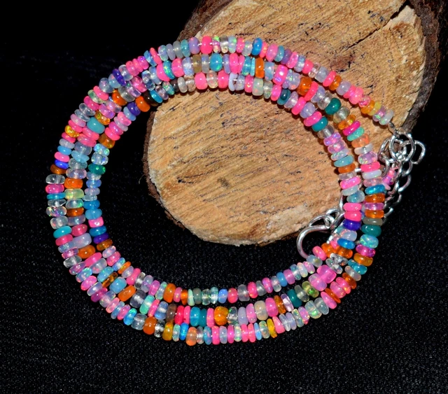 Opale D'Éthiopie Wello Taillée - 1.35 Carats - Cabochon Multicolore - Neuf Sans Boîte