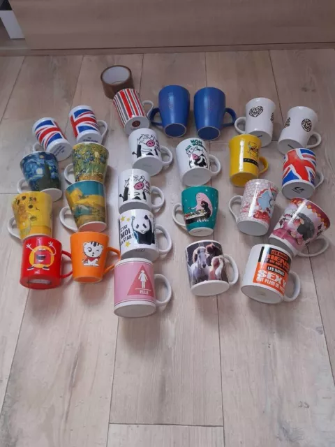 lot revendeur déstockage solderie 25 tasses Diddl Barpapapa panda cheval vache