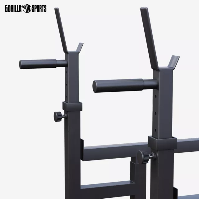 GORILLA SPORTS® Langhantelablage Hantelablage Squat-Rack Langhantelständer 2